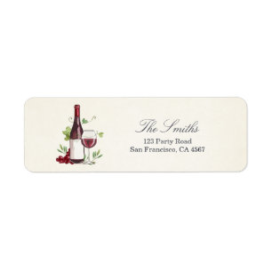 Étiquette Vin Dégustation Retour Adresse Label Vignoble