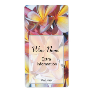 Étiquette vin Frangipani rose