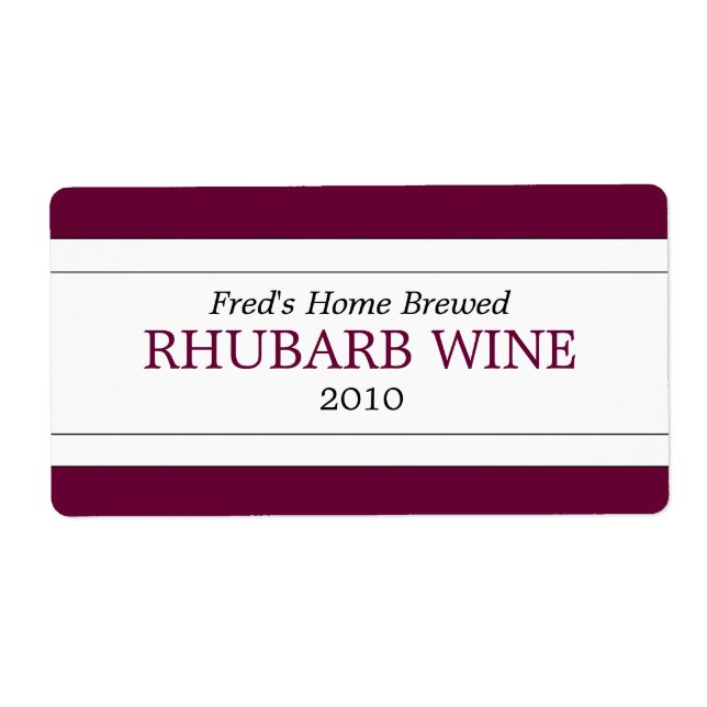 Étiquette Vin maison (Devant)