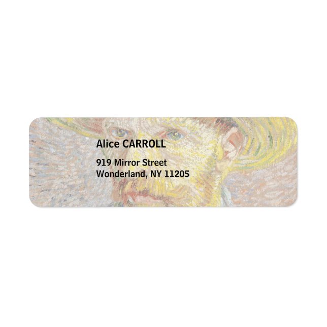 Étiquette Vincent van Gogh - Autoportrait avec Casquette de  (Devant)