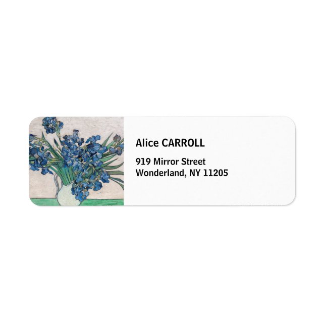 Étiquette Vincent van Gogh - Iris (Devant)