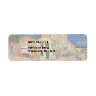 Étiquette Vincent van Gogh - La Maison Jaune / La Rue