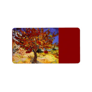 Étiquette Vincent Van Gogh Mulberry Tree Fine Art Painting