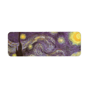 Étiquette Vincent van Gogh - Nuit étoilée
