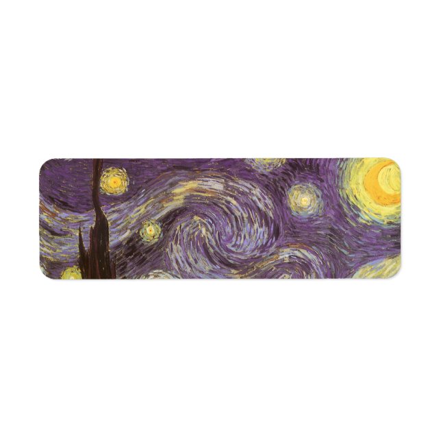 Étiquette Vincent van Gogh - Nuit étoilée (Devant)