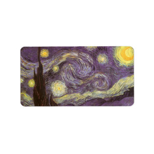 Étiquette Vincent van Gogh - Nuit étoilée