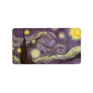 Étiquette Vincent van Gogh - Nuit étoilée