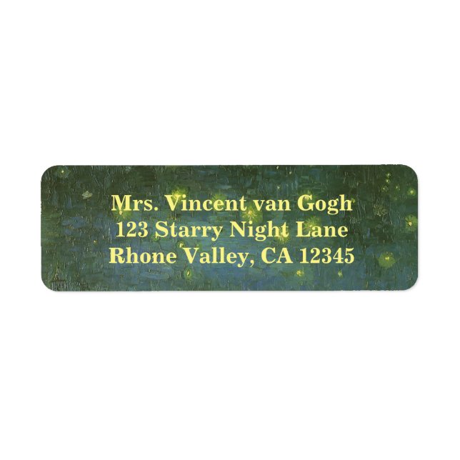 Étiquette Vincent van Gogh - Nuit étoilée sur le Rhône (Devant)