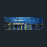 Étiquette Vincent van Gogh - Starry Night Over the Rhone<br><div class="desc">Starry Night Over the Rhone / Nuit etoilee sur le Rhone - Vincent van Gogh,  Oil on Canvas,  1888,  Arles</div>