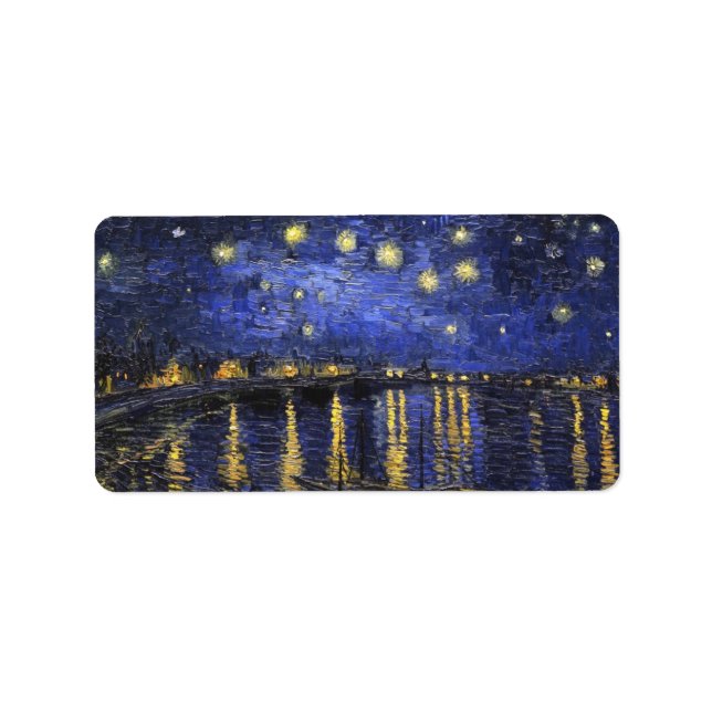 Étiquette Vincent Van Gogh Starry Night Over The Rhone (Devant)