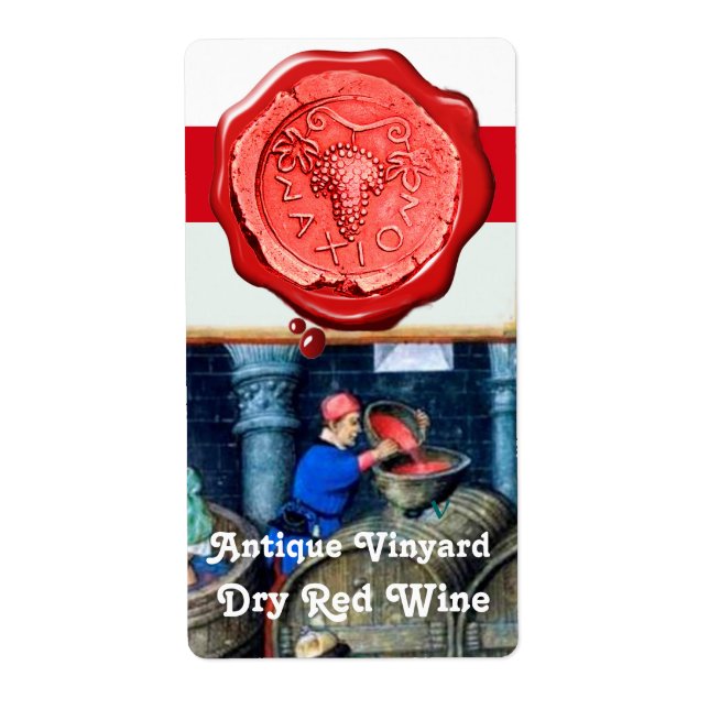 ÉTIQUETTE VINEYARD VIN VIN ROUGE BARRELS CIEL VÊTEMENT VIN (Devant)