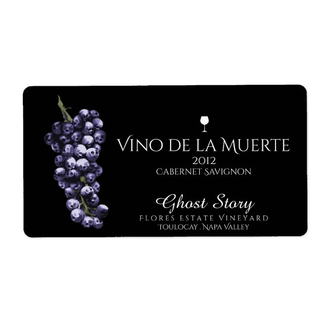 étiquette vino de la muerte (Devant)
