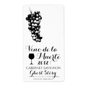 étiquette vino de la muerte