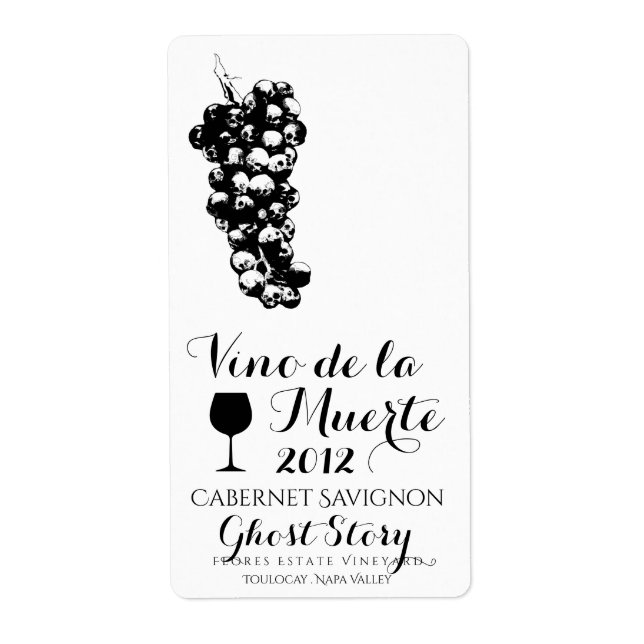 étiquette vino de la muerte (Devant)
