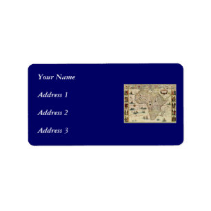 Étiquette Vintage 1660's Africa Map by Willem Janszoon Blaeu