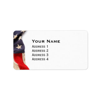 Étiquette Vintage American Flag