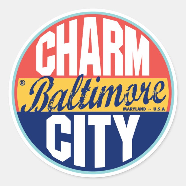 Étiquette Vintage Baltimore (Devant)