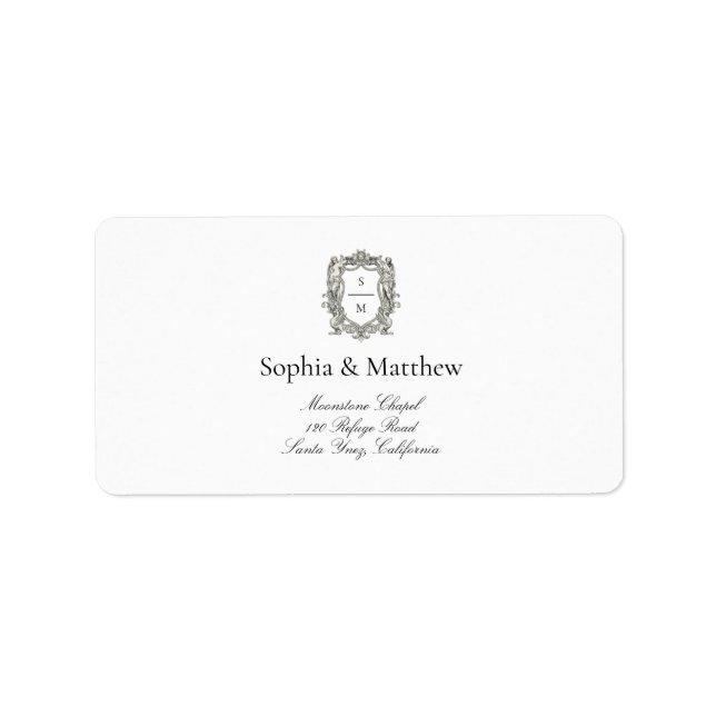 Étiquette Vintage Baroque Fine Art Renaissance Minimal (Devant)