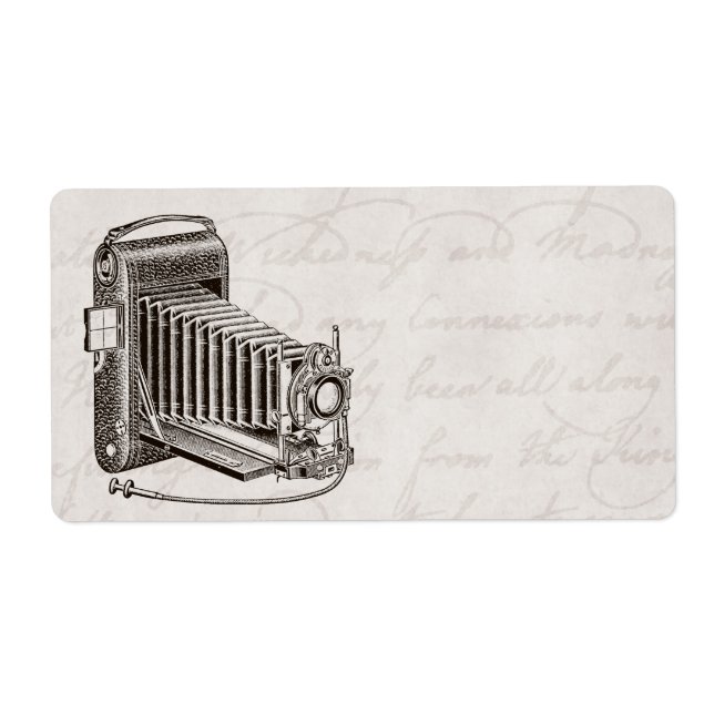 Étiquette Vintage Camera (Devant)