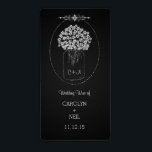 Étiquette Vintage Chalkboard MasonJar Fleurs Vin Mariage<br><div class="desc">Vintage Black Chalkboard Mason Jar Fleurs vin Mariage étiquette parfait pour votre mariage à thème Chalkboard.</div>