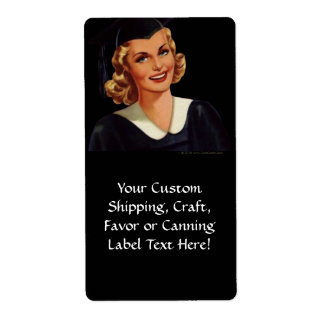 Étiquette Vintage College Co-Ed Graduation Femme
