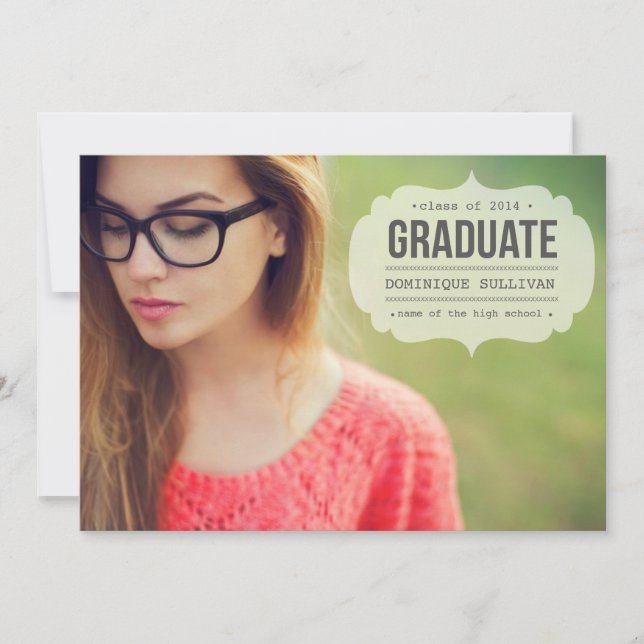 Étiquette vintage dactylographié | Invitation à l' (Devant)