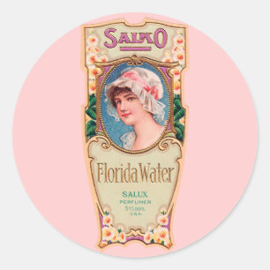 Étiquette vintage de parfum de l'eau de Salko la