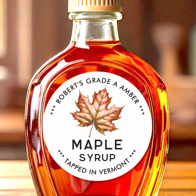 Étiquette vintage de sirop d'érable (Créateur téléchargé)