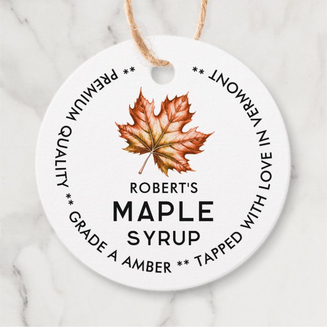étiquette vintage de sirop d'érable (Devant)