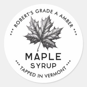 étiquette vintage de sirop d'érable