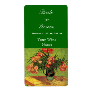 Étiquette Vintage floral wedding wine labels