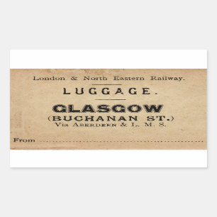 Étiquette vintage Glasgow Wristlet Purse