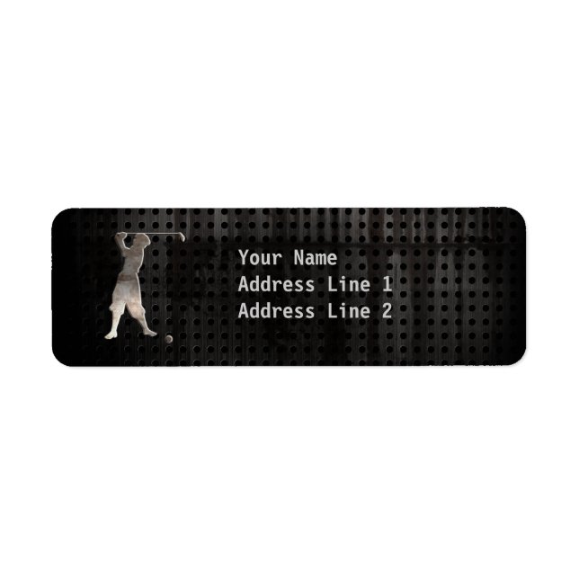 Étiquette Vintage Golfer ; Cool (Devant)