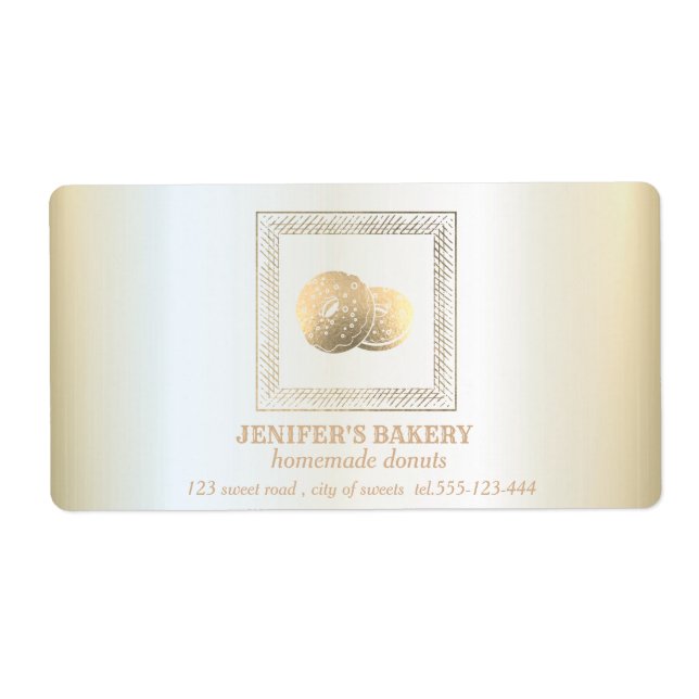 Étiquette Vintage luxury gold Homemade donuts and sweets (Devant)