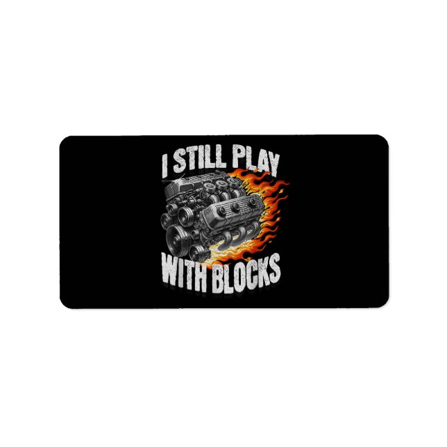 Étiquette Vintage Mechanic Garage Car Engine I Still Play Wi (Devant)