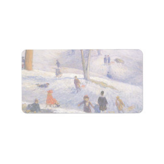 Étiquette Vintage Noël, Dortoir, Central Park Glackens