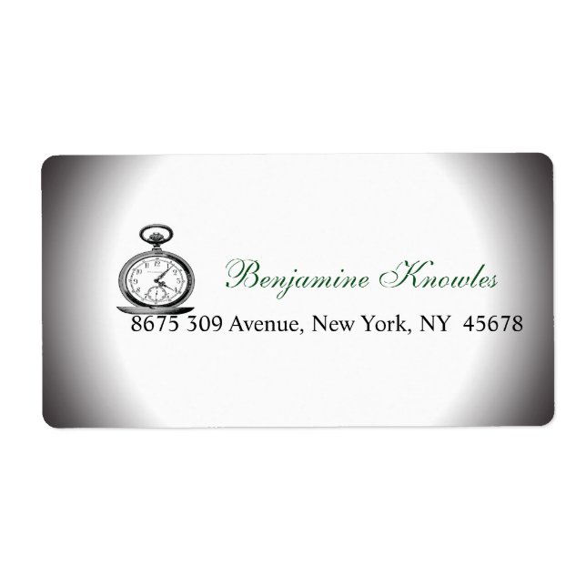 Étiquette Vintage Pocket Watch (Devant)