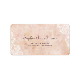 Étiquette Vintage Rose vieil Mariage papier