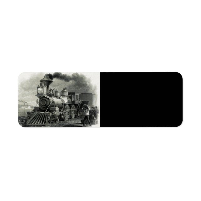Étiquette Vintage Steam Train (Devant)