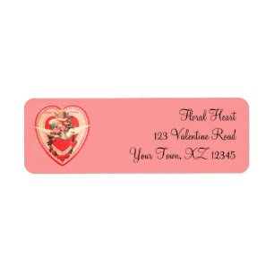 Étiquette Vintage Valentine Heart