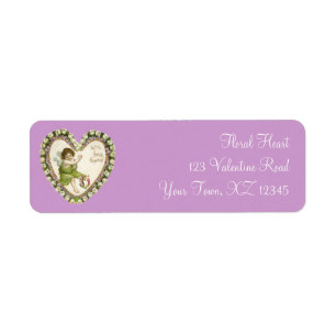 Étiquette Vintage Valentine Heart