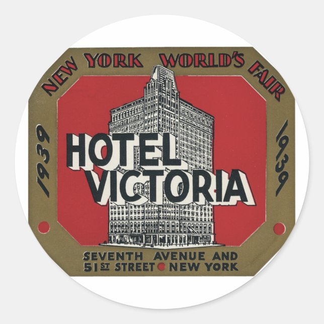 Étiquette Vintage voyage équitable du monde de New (Devant)