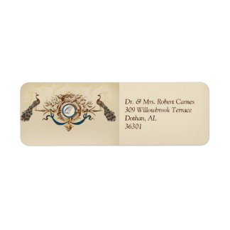 Étiquette Vintage Wedding Invitation Retour Adresse Étiquett