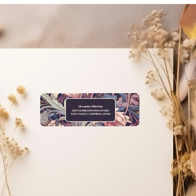 Étiquette Vintage William Morris Lavender (Créateur téléchargé)