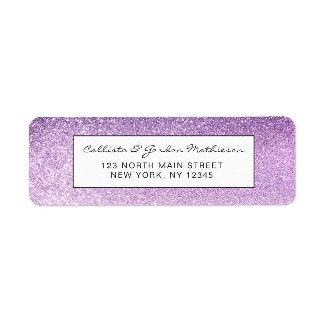 Étiquette Violet Lilac Pastel Purple ombre (Devant)