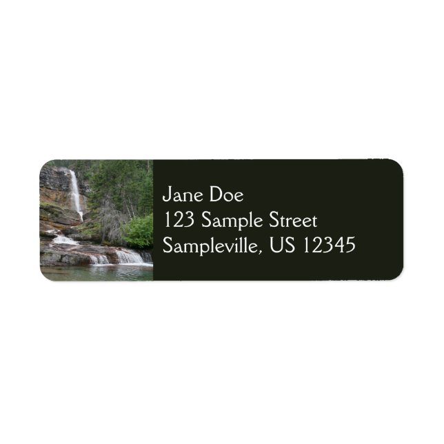 Étiquette Virginia Falls II at Glacier National Park (Devant)