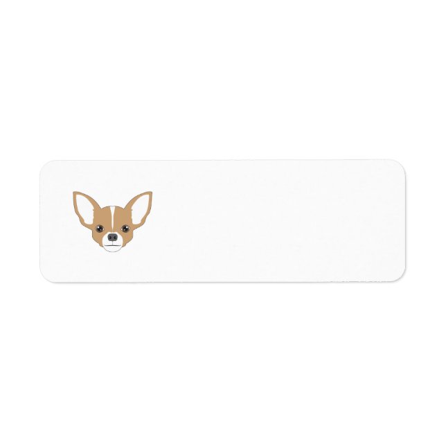 Étiquette Visage de Chihuahua (Devant)