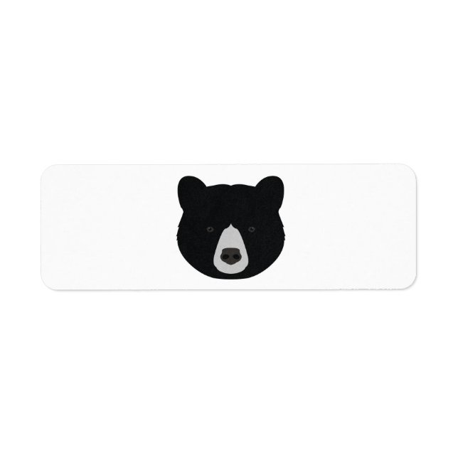 Étiquette Visage d'ours noir (Devant)