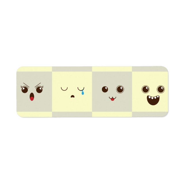 Étiquette Visage mignon (Devant)