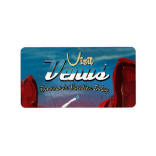Étiquette Visite du Poster vintage Vénus